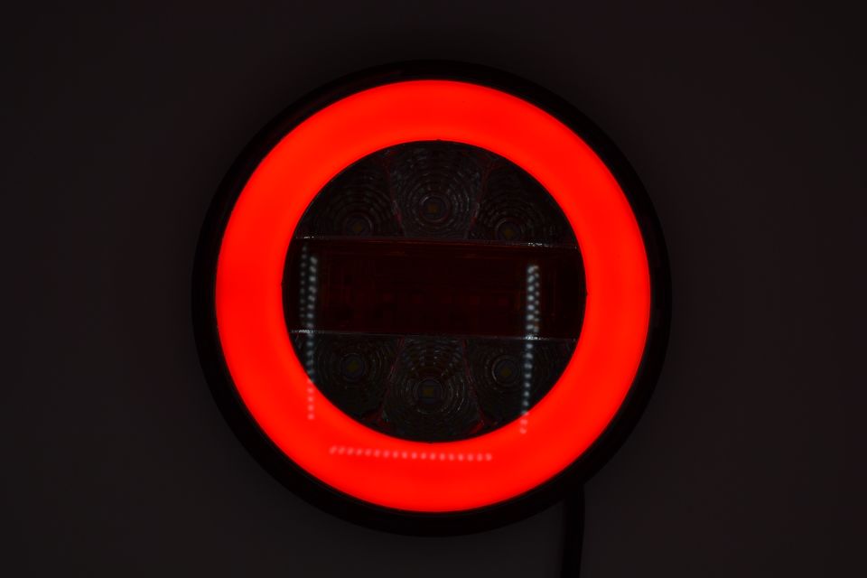 Yuvarlak Led Neon Hamburger Stop Lamba 12V 4 Fonksiyonlu