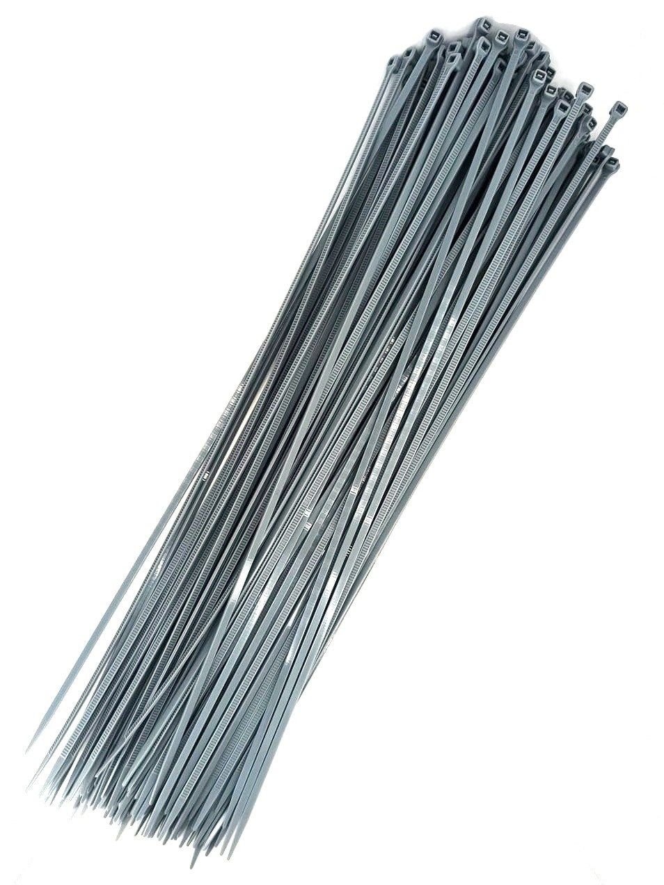 Gri Kablo Bağı 37Cm 100 Adet Jant Kapağı Cırt Kelepçe 3,6X370