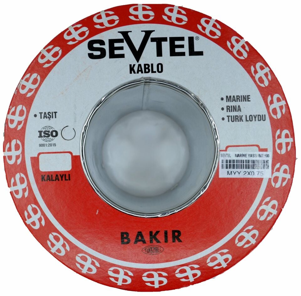 100M Marine Yassı 2x0,75mm² Kalaylı Bakır Kablo TTR MYY Kahverengi Ahşap