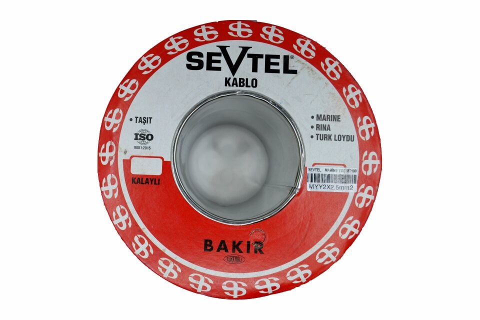 100M Marine Yassı 2x2,50mm² Kalaylı Bakır Kablo TTR MYY Kahverengi Ahşap