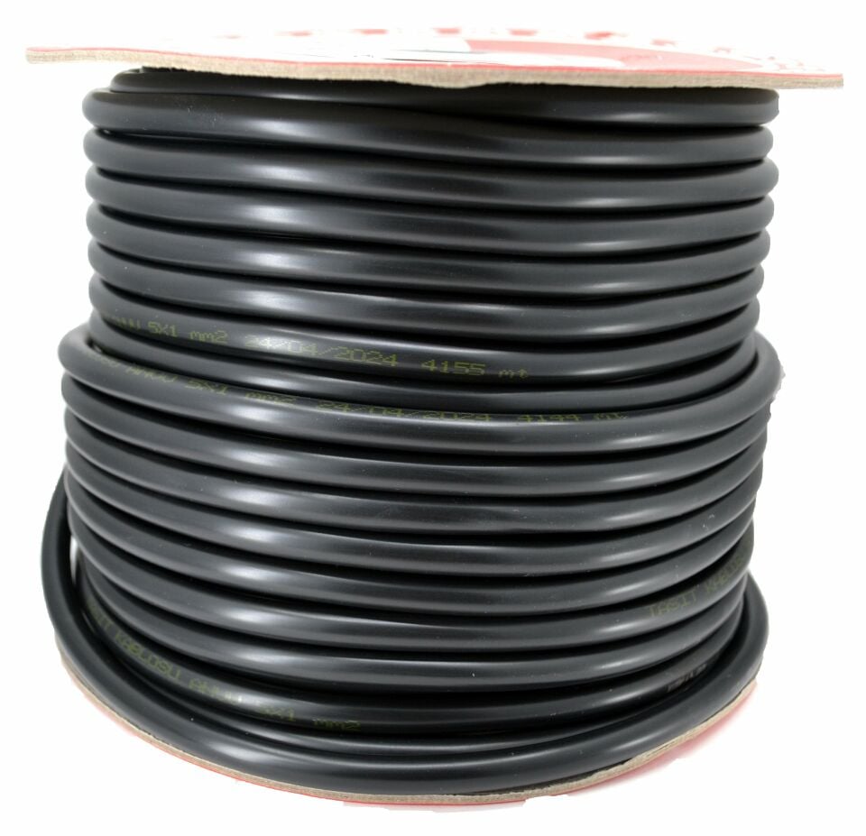 100 Metre Siyah 5x1,00mm² Bakır TTR Kablo ANNW