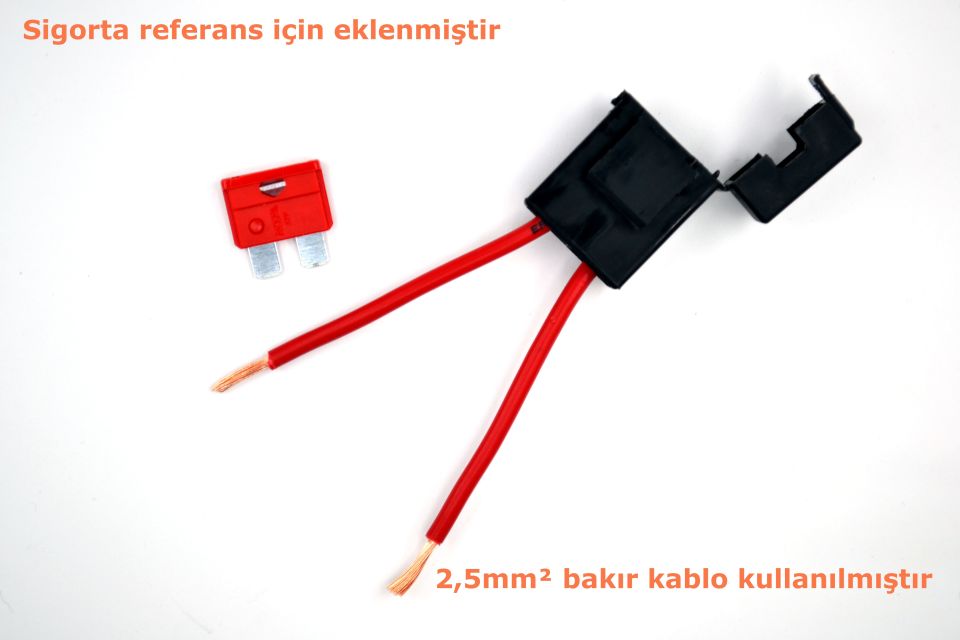 Standart Bıçak Sigorta Yuvası 2.5mm² Kablolu Kapaklı İç Mekan MT-SY25