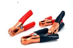 1 Takım Mini Akü Takviye Pensesi Maşası Bakır Kaplama 2 Artı 2 Eksi Set