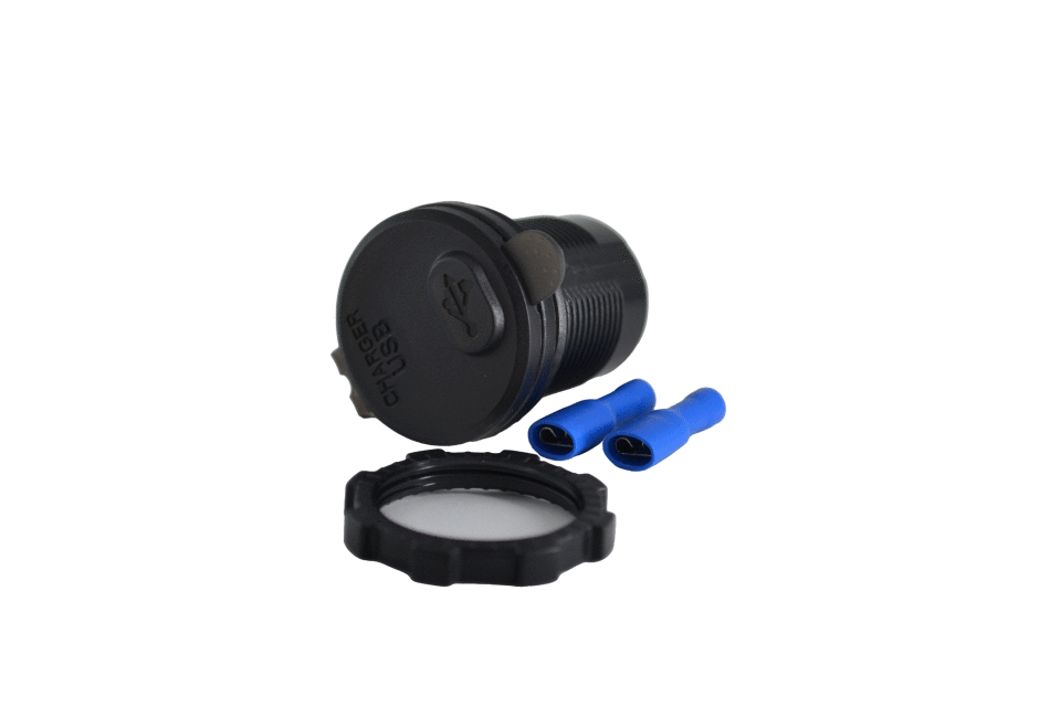 12V 24V DC USB QC3.0 Şarj Port Voltmetreli Anahtarlı Yuvarlak MT-UP02