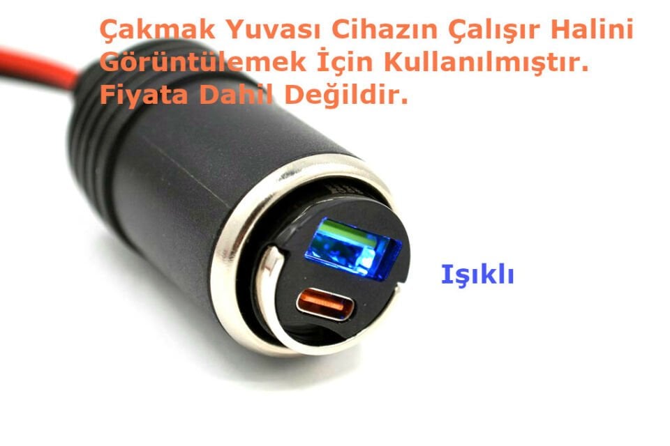 12V 24V USB Type-C Mini Oto Çakmak Telefon Şarj Cihazı Aşırı Şarj Korumalı