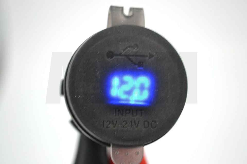 12V 24V DC USB QC3.0 Type-C PD Şarj Port Voltmetreli Yuvarlak MT-UP10