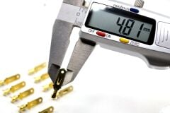 10 Adet 4,8mm Erkek Fiş Pirinç Terminal Kablo Ucu