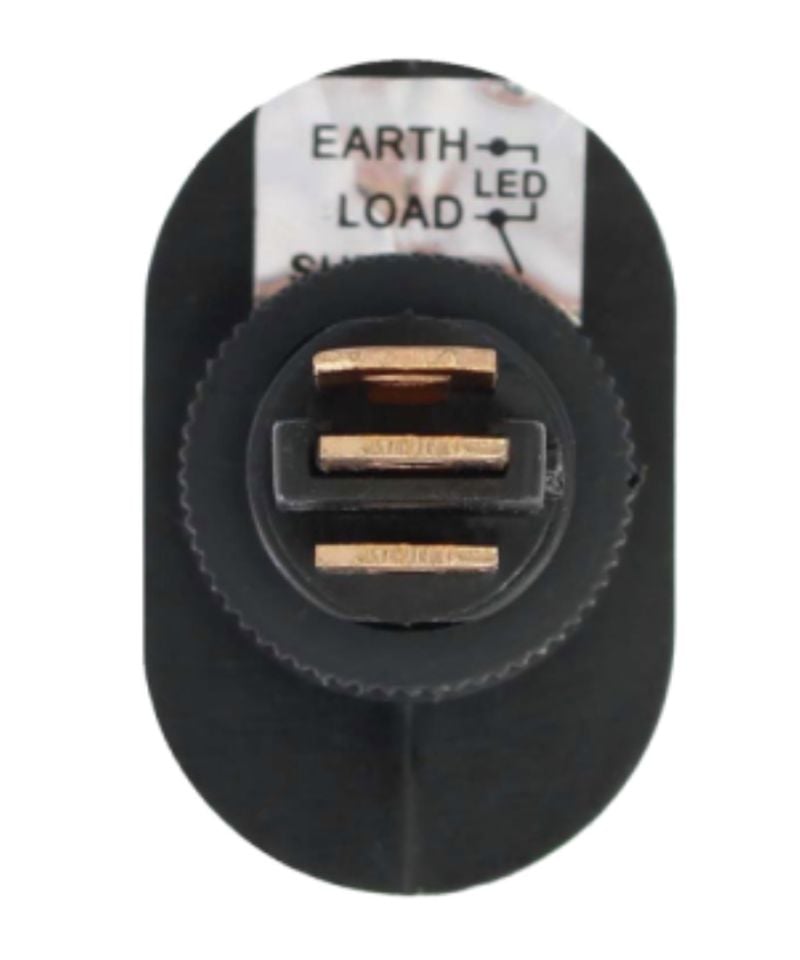 Oval Üniversal Elektrik Anahtarı 1-0 Kırmızı Ledli Rocker 3 Fişli