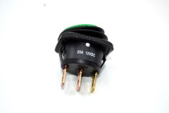 Su Geçirmez Anahtar Marine Rocker Switch Yeşil Işıklı 12V 25A