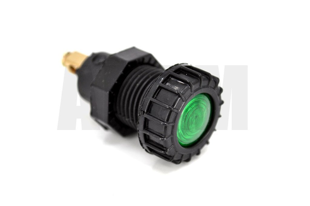 12V 5W 53 Ampullü Yeşil Göz Lambası 17mm Gösterge İkaz MT-G17Y