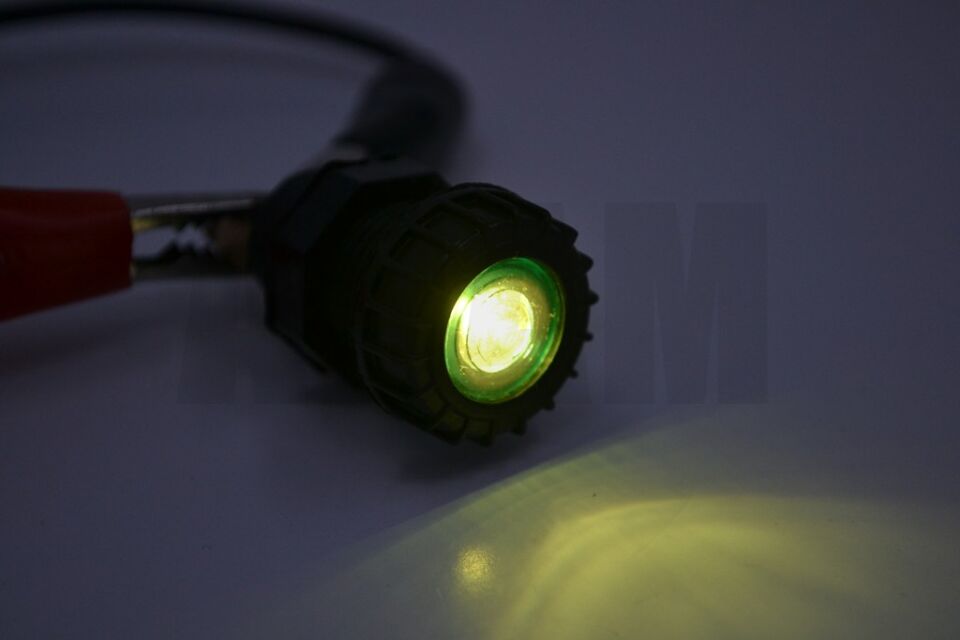 12V 5W 53 Ampullü Yeşil Göz Lambası 17mm Gösterge İkaz MT-G17Y
