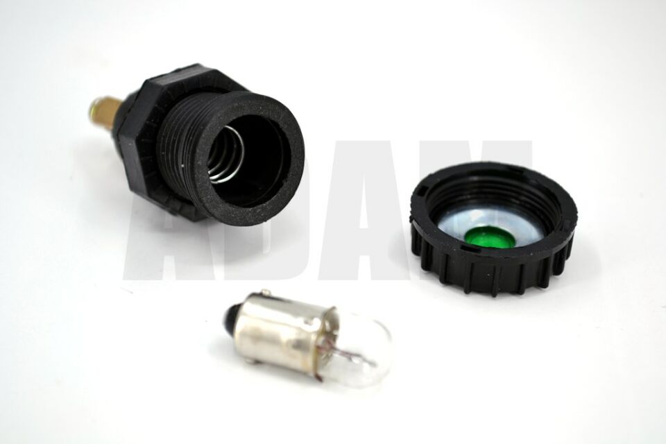 12V 5W 53 Ampullü Yeşil Göz Lambası 17mm Gösterge İkaz MT-G17Y