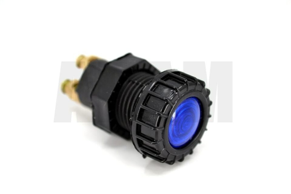 12V 5W 53 Ampullü Mavi Göz Lambası 17mm Gösterge İkaz MT-G17M