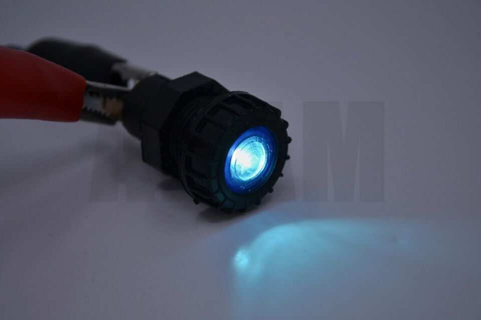 12V 5W 53 Ampullü Mavi Göz Lambası 17mm Gösterge İkaz MT-G17M