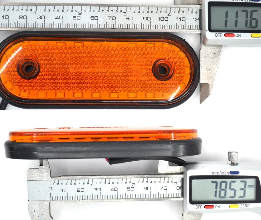 5 Adet 12V-24V Dorse Led İşaret Pozisyon Etek Lamba Turuncu Reflektör E37