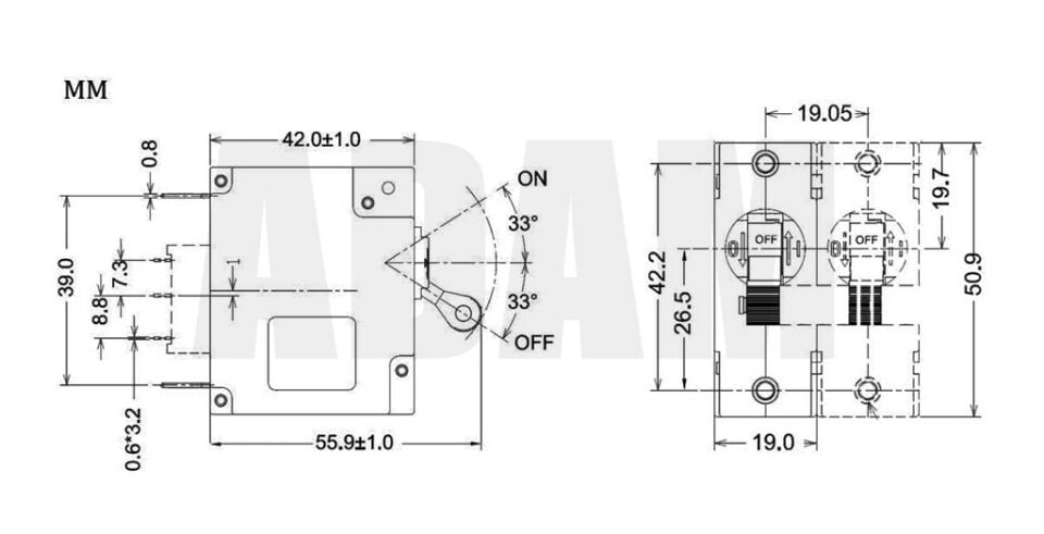 A2 40A Devre Kesici Şalter Sigorta 80VDC - 240VAC MT-TK40