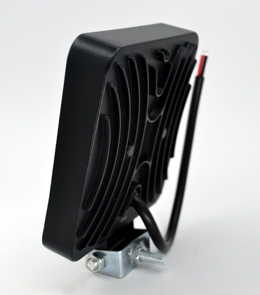 Beyaz Işık Çalışma Lambası 16 Led 12V-30V 48W Kare Aluminyum Siyah IP67
