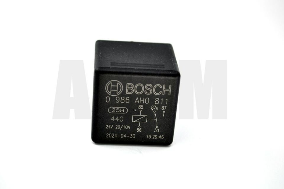 24V 20/10A Dirençli Çift Platin Mini Röle 5 Fiş Bosch Bosch 0986AH0811 Sapsız