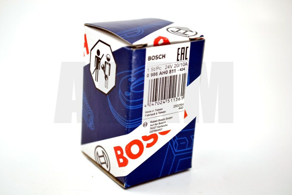 24V 20/10A Dirençli Çift Platin Mini Röle 5 Fiş Bosch Bosch 0986AH0811 Sapsız