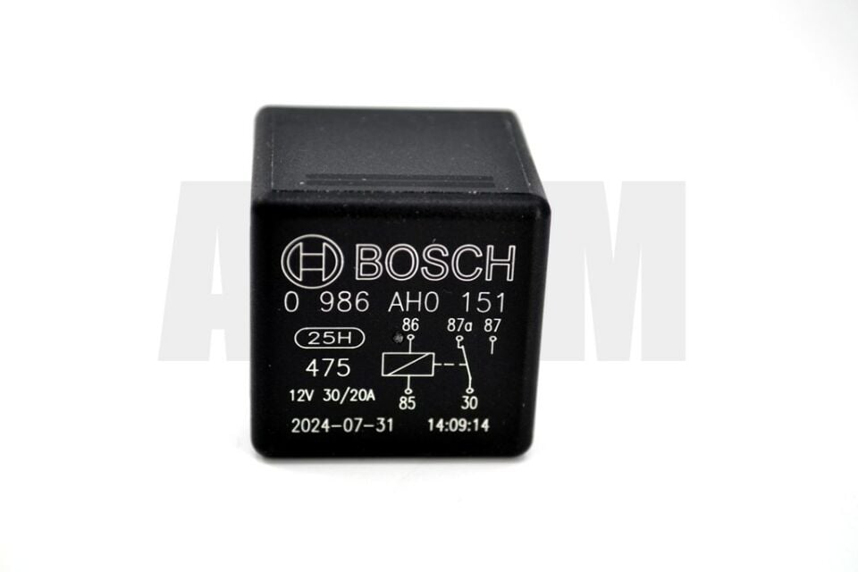 12V 30/20A Çift Platin Mini Röle 5 Fiş Bosch 0986AH0151 Sapsız