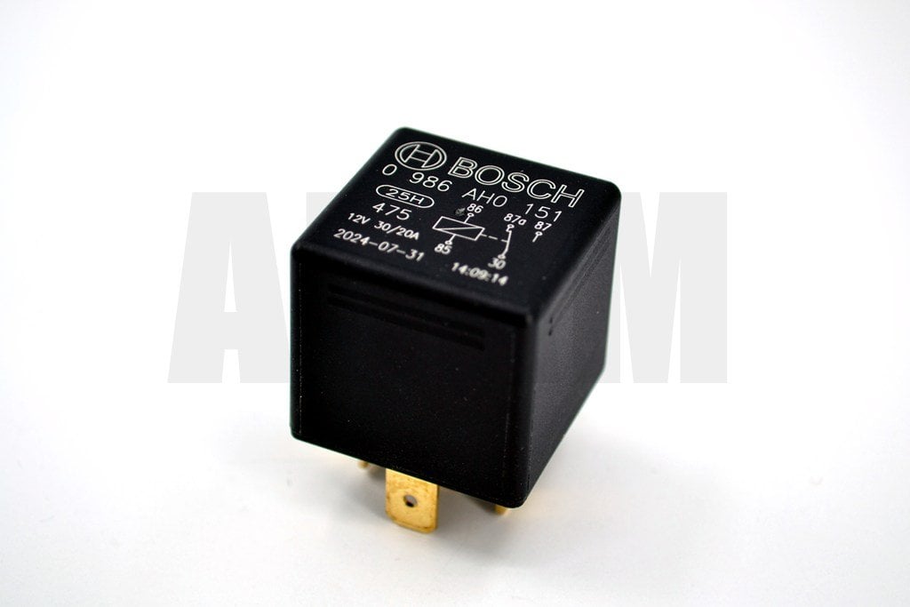 12V 30/20A Dirençli Çift Platin Mini Röle 5 Fiş Bosch 0986AH0150 Sapsız