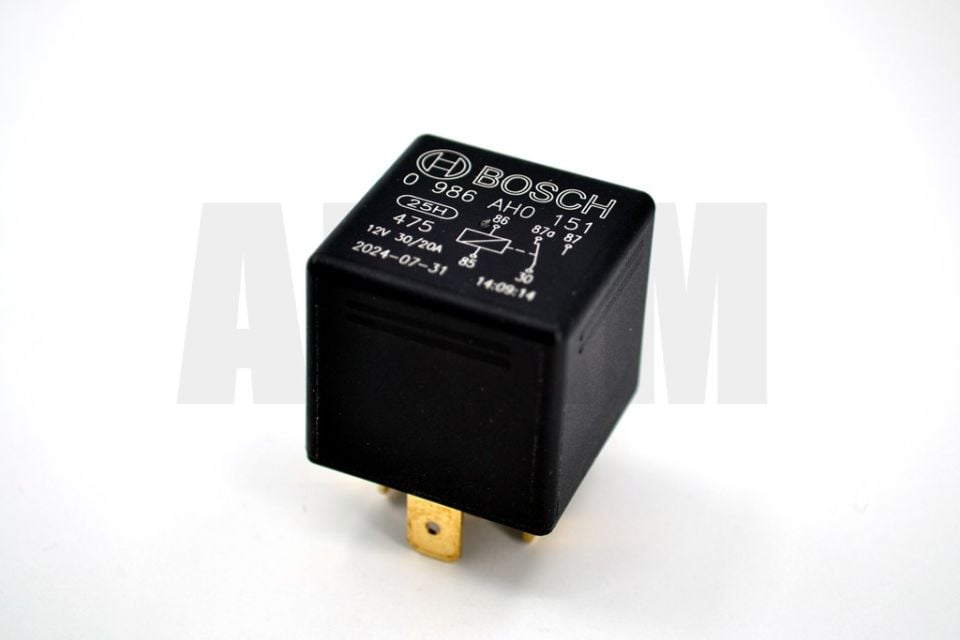 12V 30/20A Dirençli Çift Platin Mini Röle 5 Fiş Bosch 0986AH0150 Sapsız