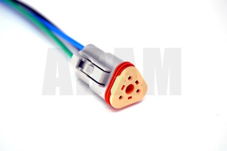 3 Pin Kablolu Deutsch Soket Elektrik Bağlantı Konnektörü Erkek (Pinleri Dişidir)
