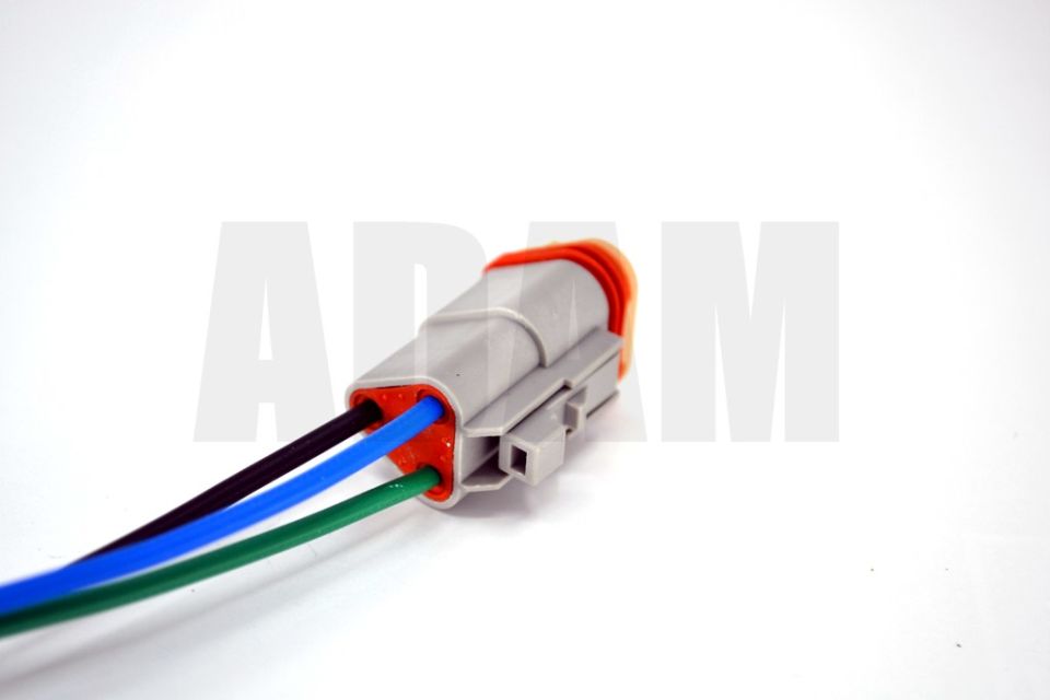 3 Pin Kablolu Deutsch Soket Elektrik Bağlantı Konnektörü Erkek (Pinleri Dişidir)