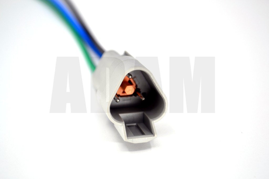 3 Pin Kablolu Deutsch Soket Elektrik Bağlantı Konnektörü Dişi (Pinleri Erkektir)