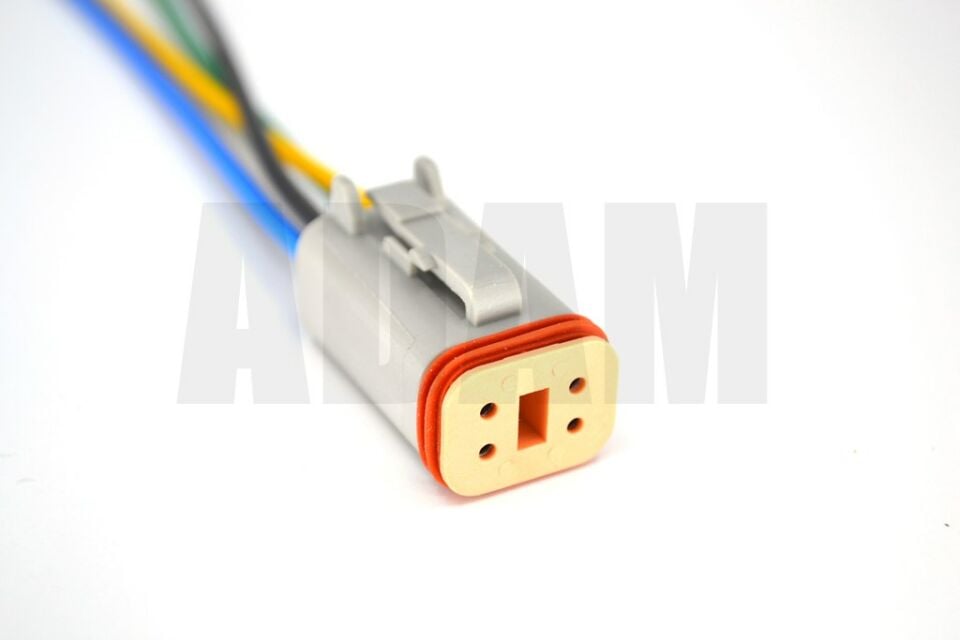 4 Pin Kablolu Deutsch Soket Elektrik Bağlantı Konnektörü Erkek (Pinleri Dişidir)