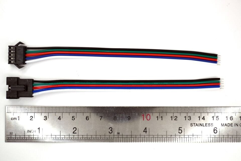 1 Takım 5 Pin Kablolu JST LED Konnektör Elektrik Soketi MT-ES05