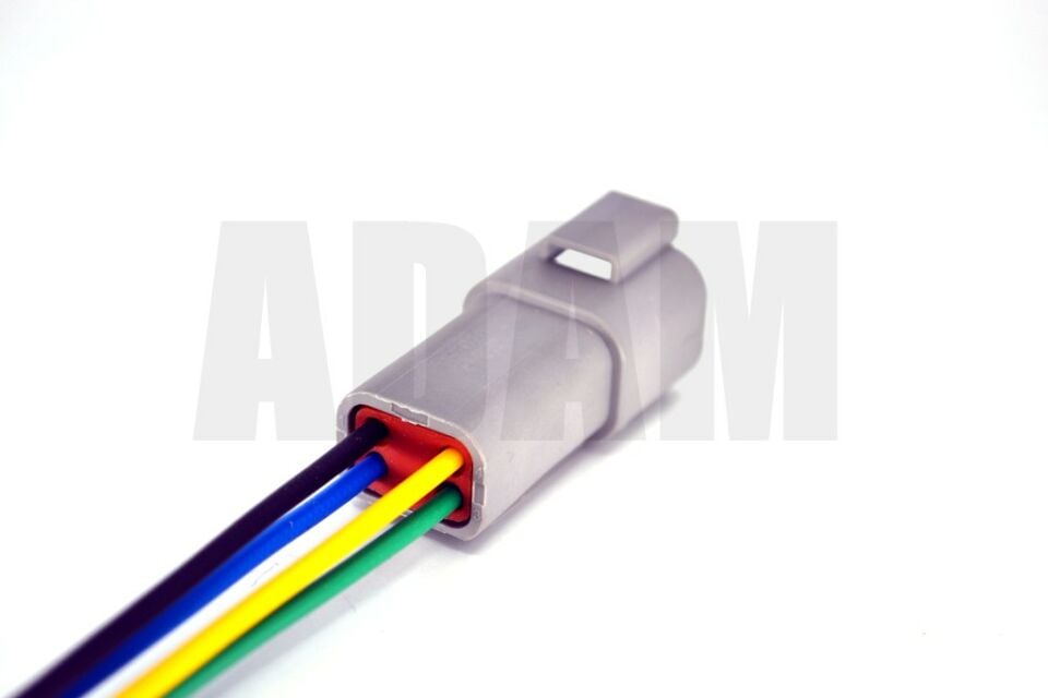 4 Pin Kablolu Deutsch Soket Elektrik Bağlantı Konnektörü Dişi (Pinleri Erkektir)