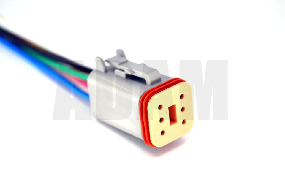 6 Pin Kablolu Deutsch Soket Elektrik Bağlantı Konnektörü Erkek (Pinleri Dişidir)