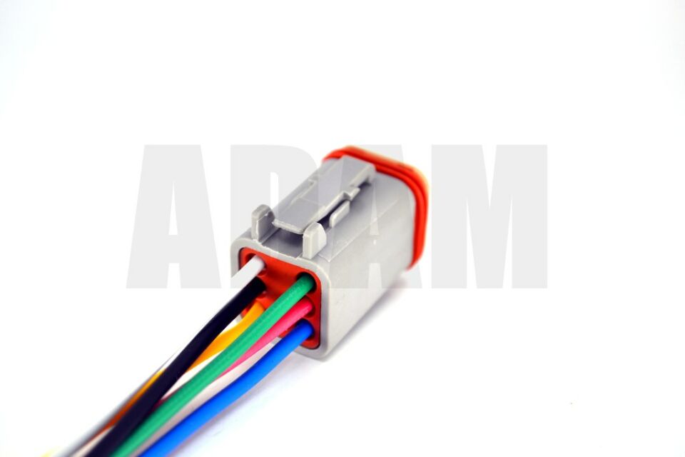 6 Pin Kablolu Deutsch Soket Elektrik Bağlantı Konnektörü Erkek (Pinleri Dişidir)