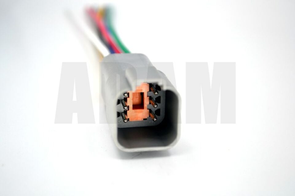 6 Pin Kablolu Deutsch Soket Elektrik Bağlantı Konnektörü Dişi (Pinleri Erkektir)