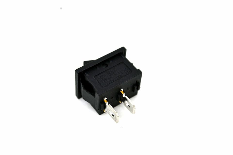 Dikdörtgen Siyah Elektrik Anahtarı 1-0 Işıksız Rocker 12V-220V