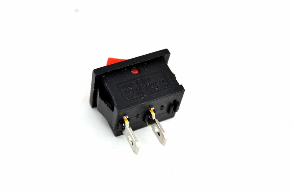 Dikdörtgen Kırmızı Elektrik Anahtarı 1-0 Işıksız Rocker 12V-220V MT-ANK02