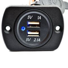 12V Usb Şarj Soketi Marine Karavan Sıvı Muhafazalı Panel