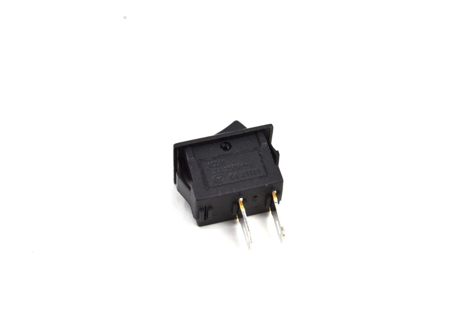 Mini Dikdörtgen Siyah Elektrik Anahtarı 1-0 Işıksız Rocker 12V-220V