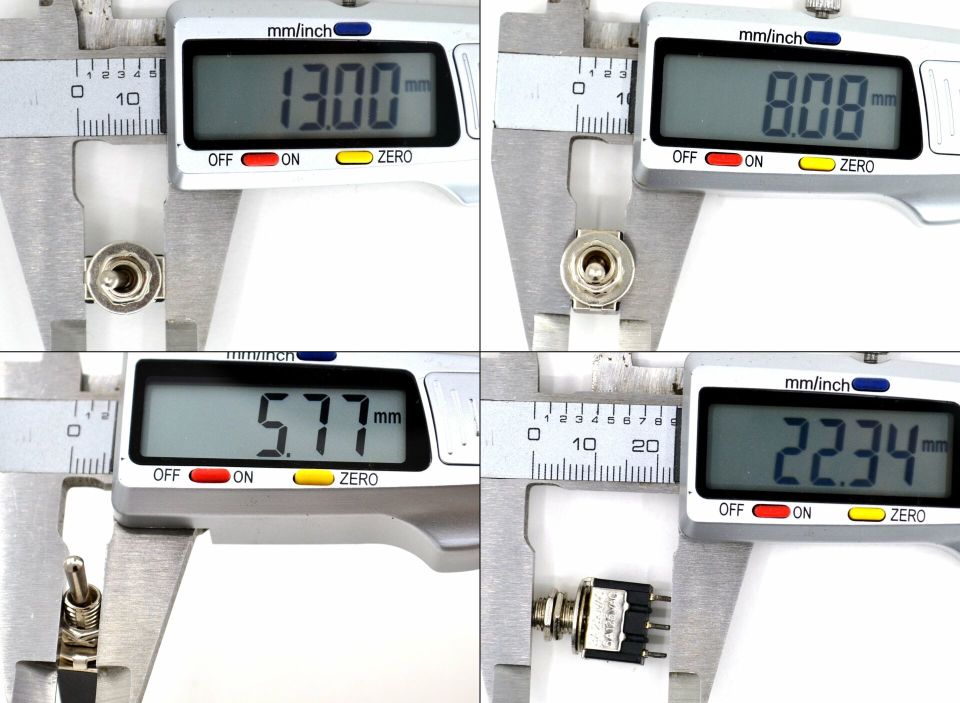 100 Adet Mini Toggle Switch 1-0 Metal Anahtar 3 Pin 12V-220V