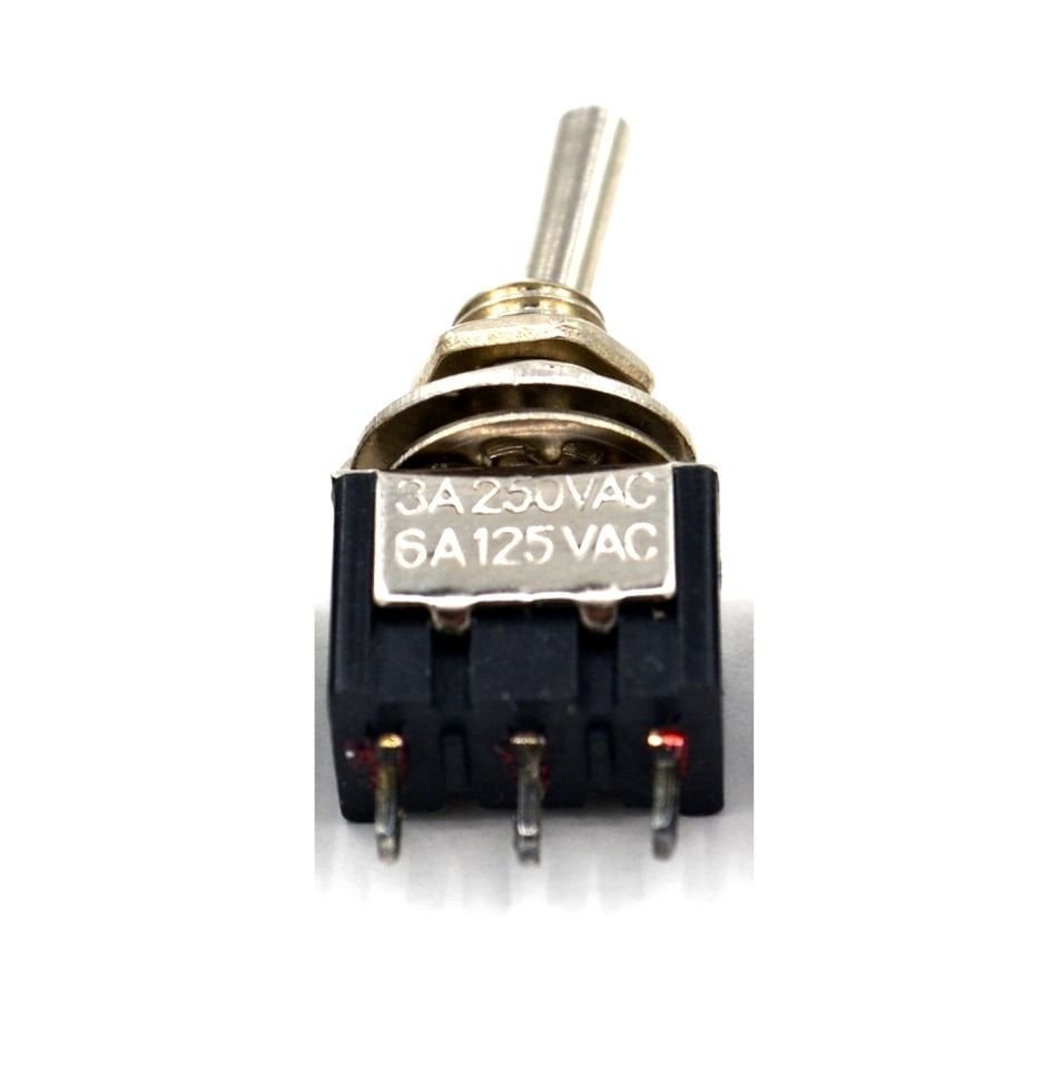 Mini Toggle Switch 1-0 Metal Anahtar 3 Pin 12V-220V (Min Sipariş 100 Adet)