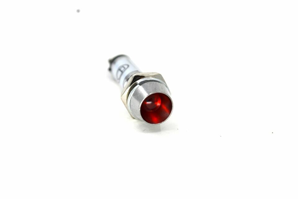 12V Mini Metal Göz Lamba Kırmızı Led Sinyal Uyarı Işığı MT-36