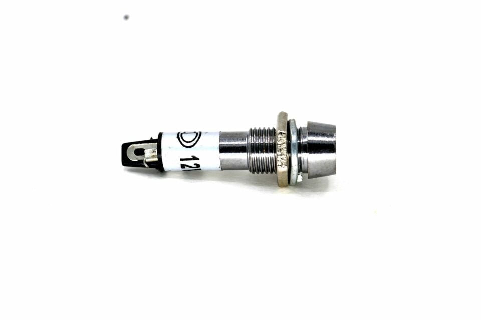 8mm 12V Mini Metal Göz Lamba Kırmızı Led Sinyal Uyarı Işığı