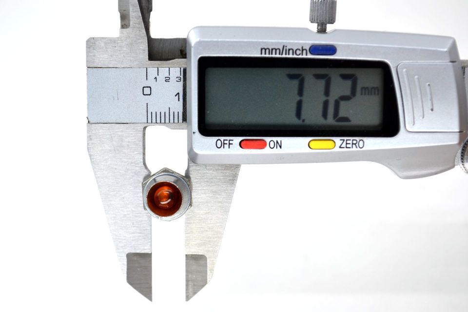 12V Mini Metal Göz Lamba Turuncu Led Sinyal Uyarı Işığı MT-38