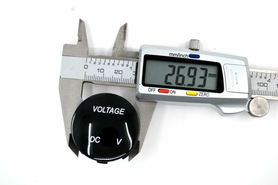 12V 24V DC Voltmetre Yuvarlak Bombeli Kırmızı Rakam MT-05