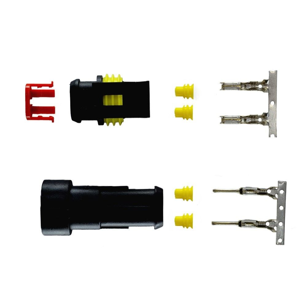 1 Takım 2 Fişli Demonte Süper Seal Erkek Dişi Elektrik Bağlantı Soketi (MİN.SİPARİŞ ADEDİ 100) MT-07