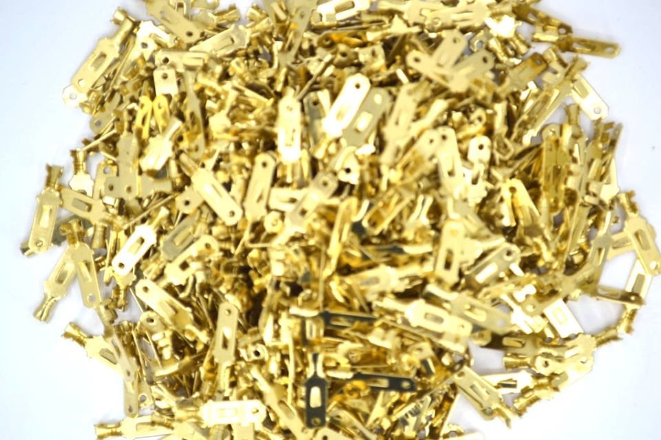 500 Adet 4,8 Tırnaklı Erkek Terminal Fiş Pirinç Sarı