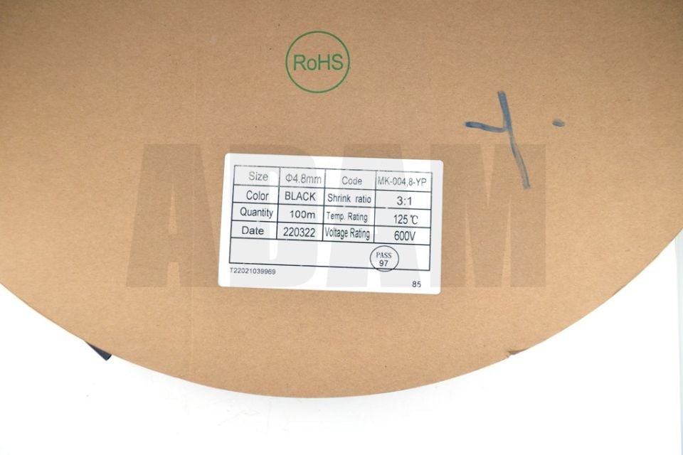 100 Metre 4,8mm Isı İle Daralan İçi Yapışkanlı Makaron Isıyla MT-M4.8Y