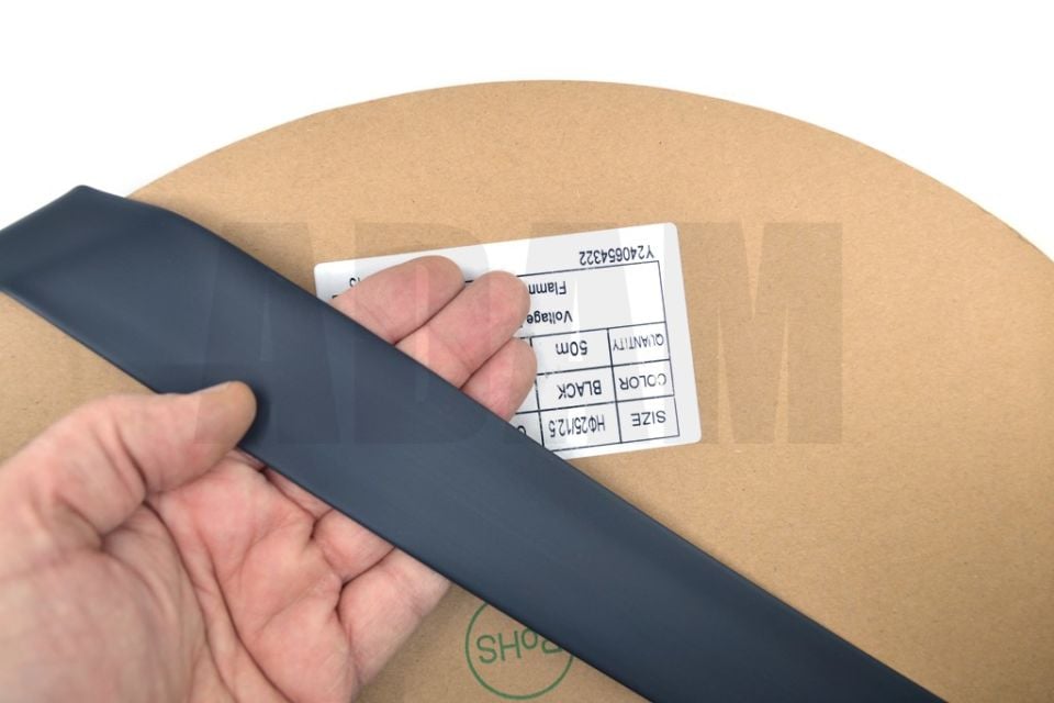 50 Metre 25mm Siyah Isı İle Daralan Makaron Isıyla MT-M25S