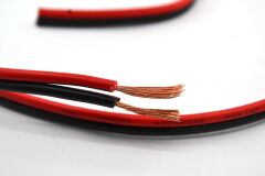 2X1,50mm² Bitişik Hoparlör Kablosu Kırmızı Siyah
